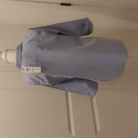 New!Foxcroft Pandora 3/4 sleeves Non-Iron Cotton Shirt sz 10 blue wave - Picture 7 of 11